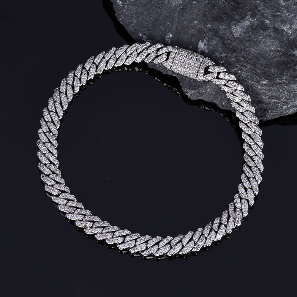 6 mm Single-Row Iced Cuban Copper Bracelet with Cubic Zirconia - CHA286 product image
