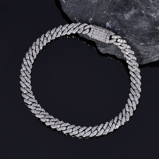 6 mm Single-Row Iced Cuban Copper Bracelet with Cubic Zirconia - CHA286 product image