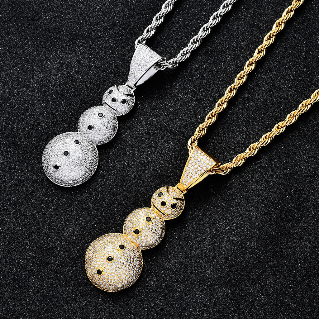 Hip Hop Minimalist Fashion Copper Pendant Necklace for Men and Women