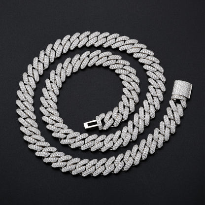 Iced Out 5A CZ Cuban Link Chain Necklace & Bracelet