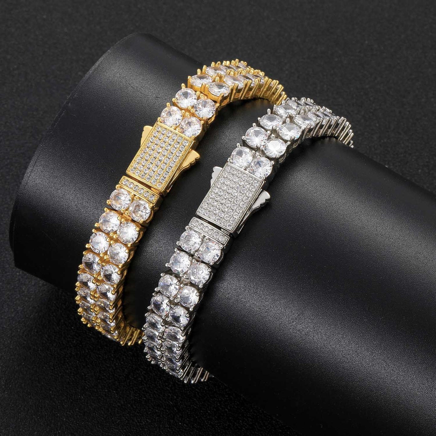 Hip Hop Tennis Chain Cubic Zirconia Bracelet for Men