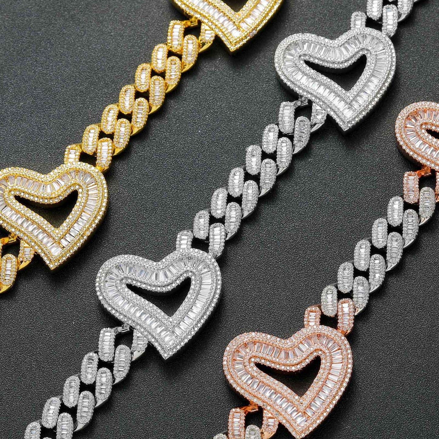 Hip Hop Cuban Link Cubic Zirconia Necklace for Men