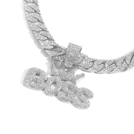 Hip Hop Light Luxury Iced Link Alloy Bracelet for Men and Women