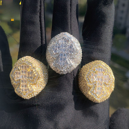Iced Out Cross Ring