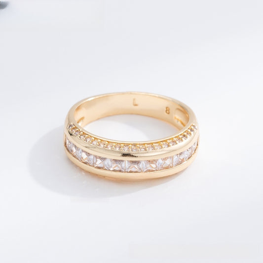 Princess Cut Channel Ring for Women