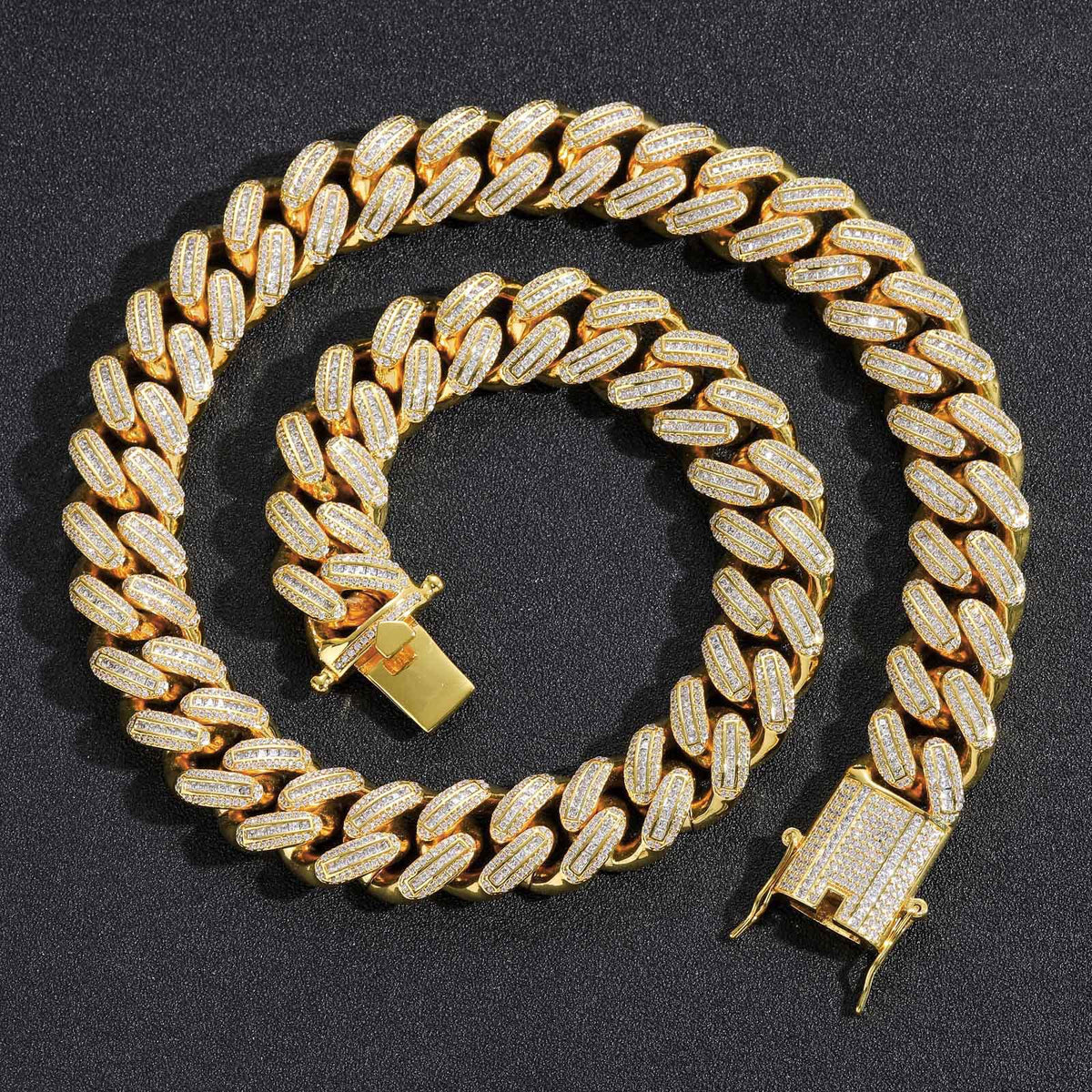 Hip Hop Light Luxury Iced Link Cubic Zirconia Necklace for Men product image