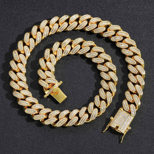 Hip Hop Light Luxury Iced Link Cubic Zirconia Necklace for Men