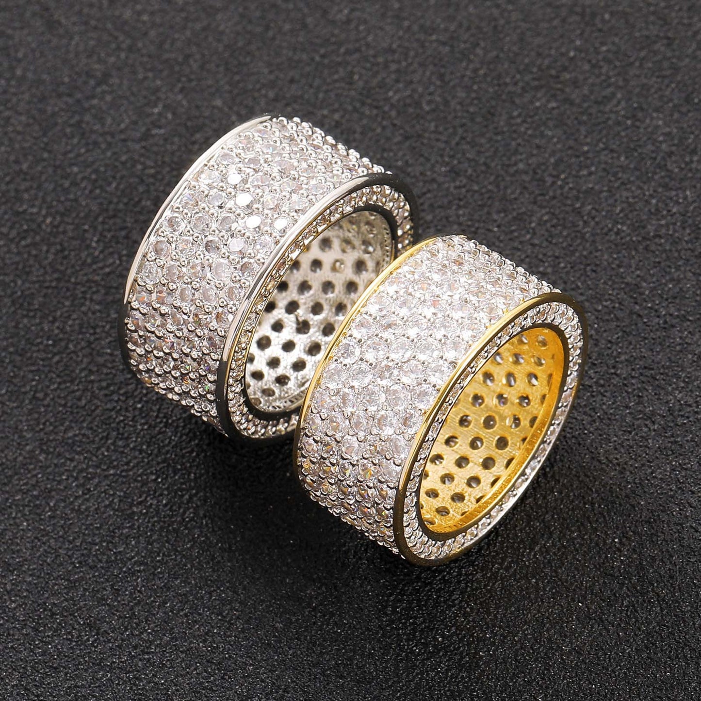 Hip Hop Minimalist Fashion Cubic Zirconia Ring for Men
