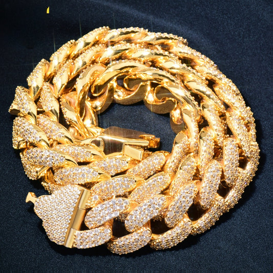 Unisex Iced Cuban Chain Statement Necklace