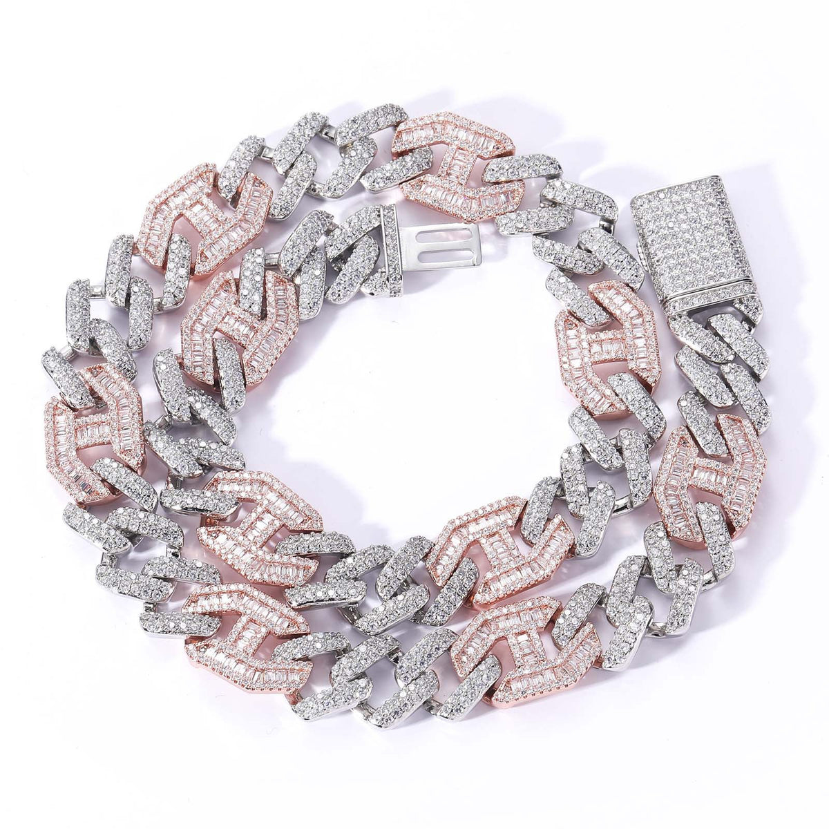 Cuban Link Bubble Cubic Zirconia Necklace for Men product image