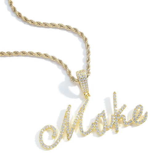 Hip Hop Round Photo Frame Stainless Steel Pendant Necklace for Men and Women