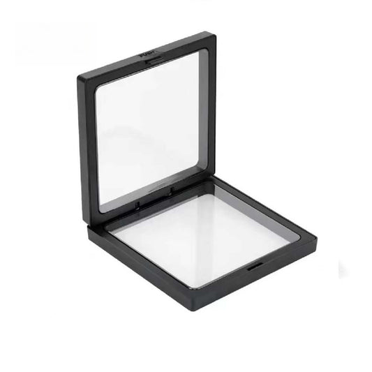 Black Square Floating Jewelry Display Frame Case for Ring, Necklace, Earrings & Pendant