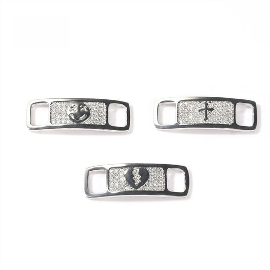 Trendy Hip Hop Symbol Stud Earrings for Women – Smiley, Cross & Broken Heart in Gold Plated or Silver Plated