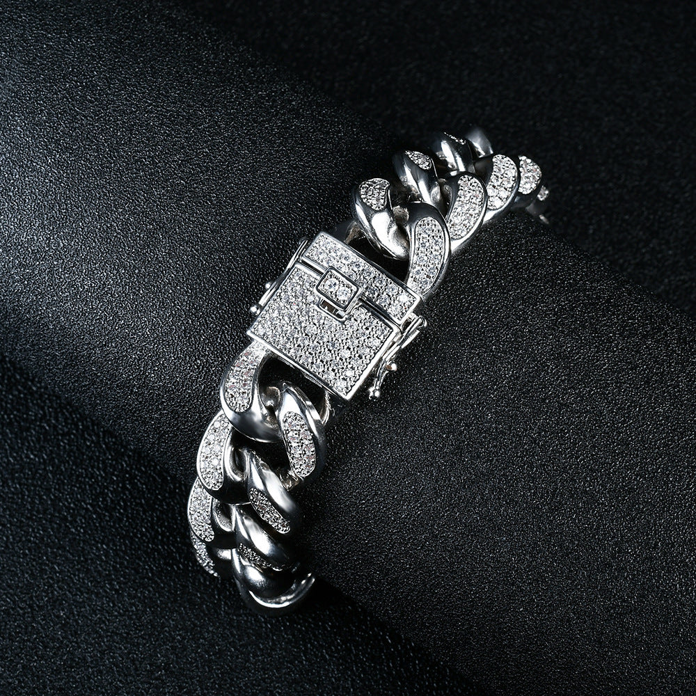 Hip Hop Fashion Cubic Zirconia Bracelet for Men