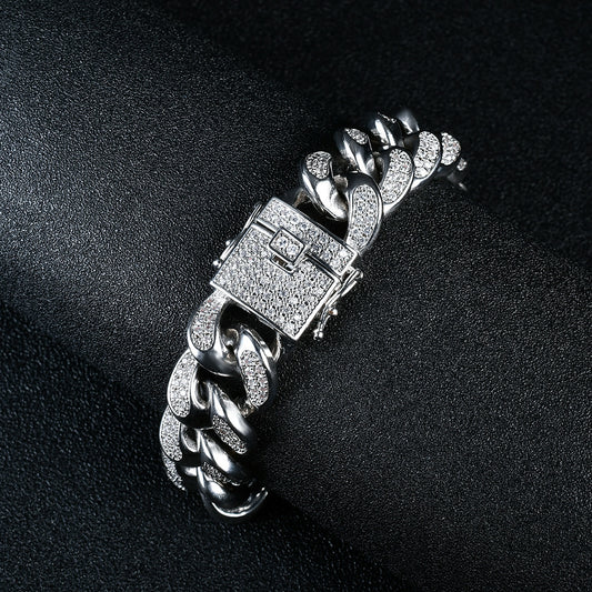 Hip Hop Fashion Cubic Zirconia Bracelet for Men
