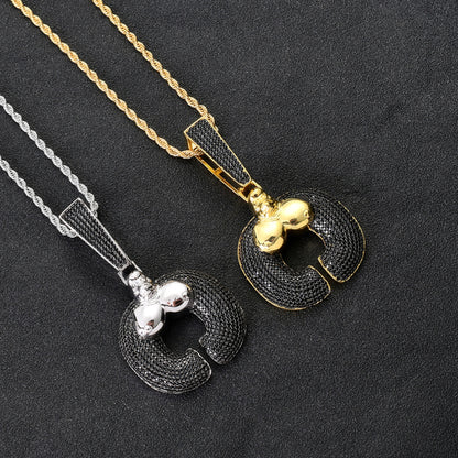 Hip Hop Fashion Cubic Zirconia Pendant Necklace for Men and Women