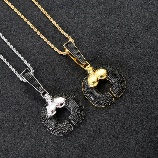 Hip Hop Fashion Cubic Zirconia Pendant Necklace for Men and Women