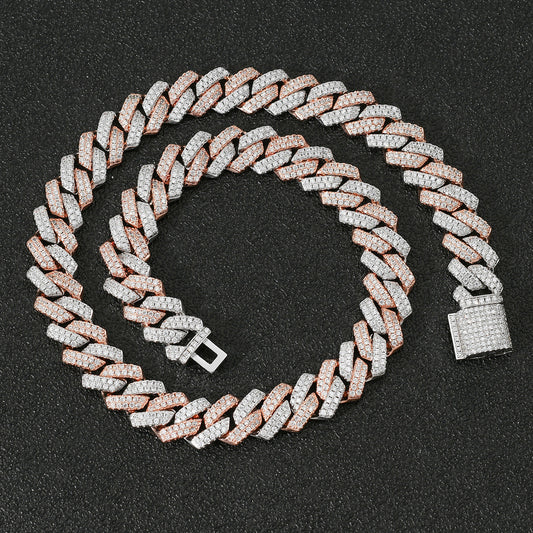 Hip Hop Vintage Square Cubic Zirconia Necklace for Men
