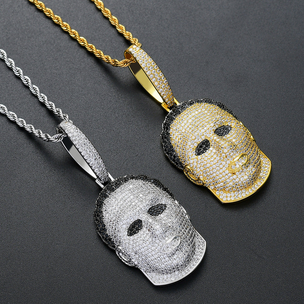 Hip Hop Fashion Cubic Zirconia Pendant Necklace for Men and Women