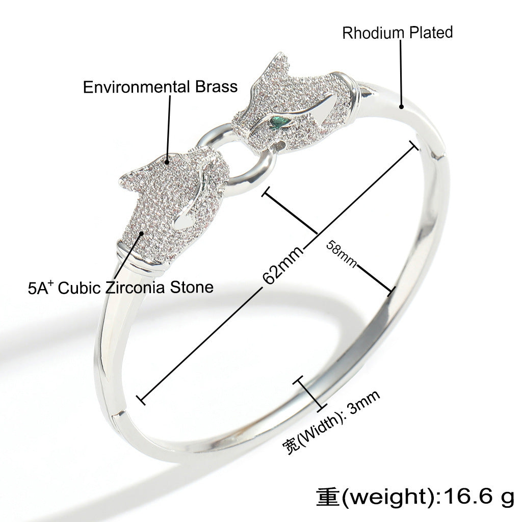 Hip Hop Minimalist Geometric Cubic Zirconia Bracelet for Men and Women