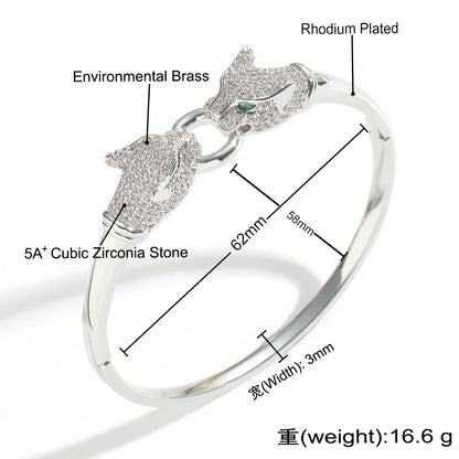Hip Hop Minimalist Geometric Cubic Zirconia Bracelet for Men and Women