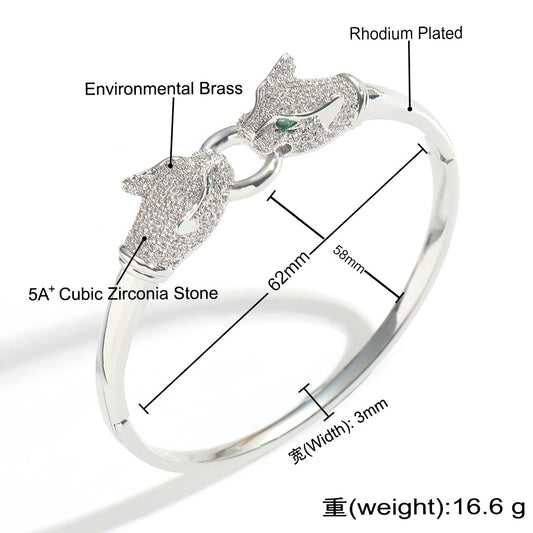 Hip Hop Minimalist Geometric Cubic Zirconia Bracelet for Men and Women