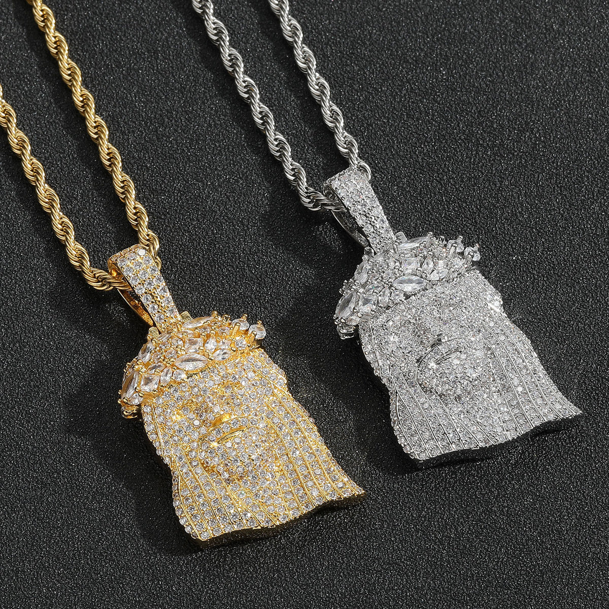 Hip Hop Vintage Fashion Cubic Zirconia Pendant Necklace for Men and Women product image
