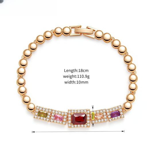 Geometric Gemstone Statement Bracelet for Women