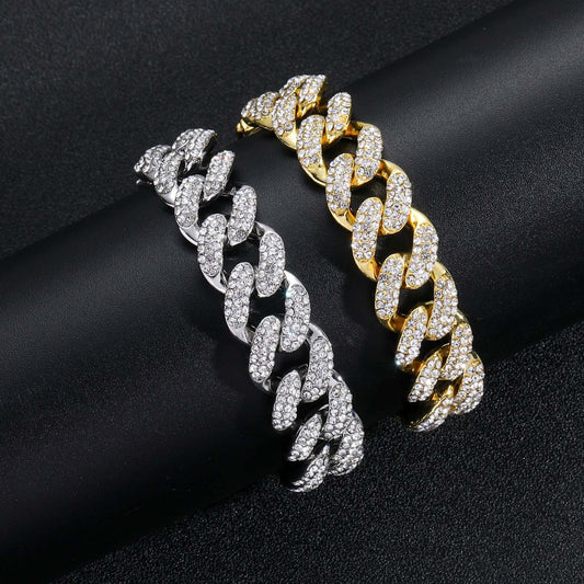Hip Hop Letter Cuban Link Alloy Pendant Necklace for Men