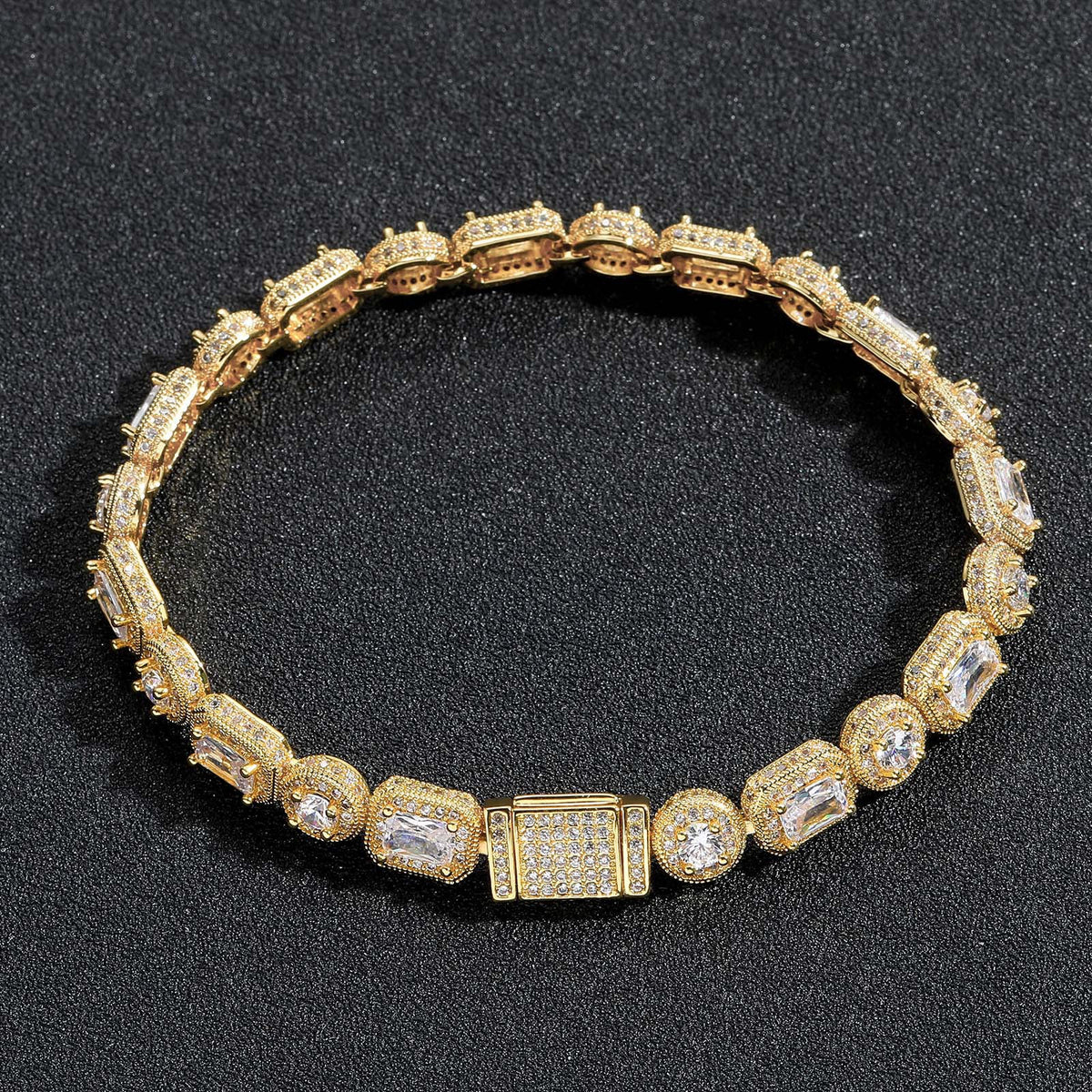 Hip Hop Light Luxury Iced Link Cubic Zirconia Bracelet for Men product image