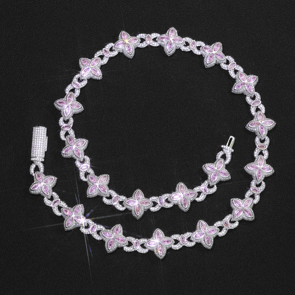Clover CZ Figure-Eight Link Hip Hop Necklace or Bracelet with Copper Base - CHA413 product image