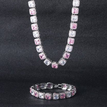 Hip Hop Light Luxury Iced Link Cubic Zirconia Bracelet for Men and Women