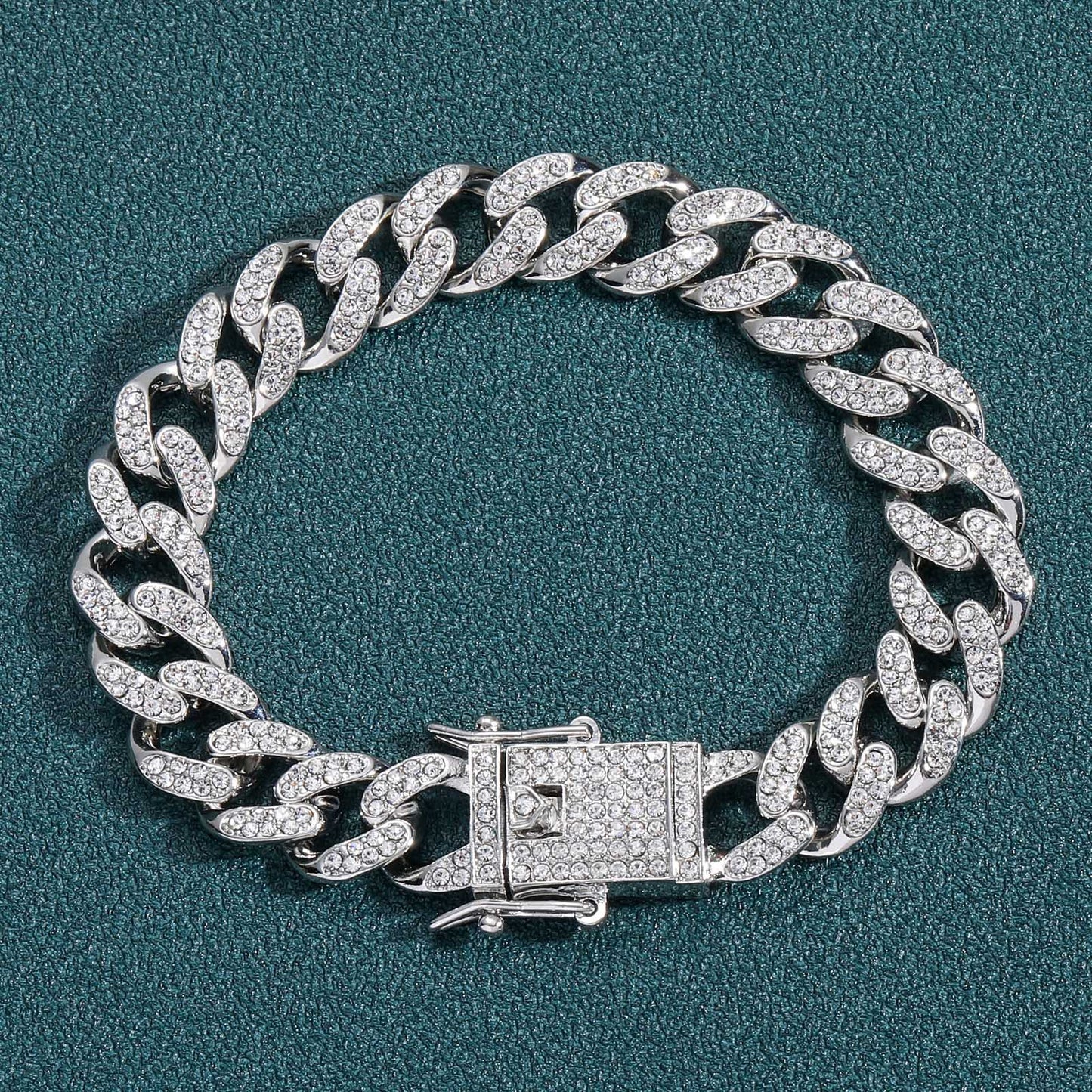 Hip Hop Cuban Link Alloy Bracelet for Men