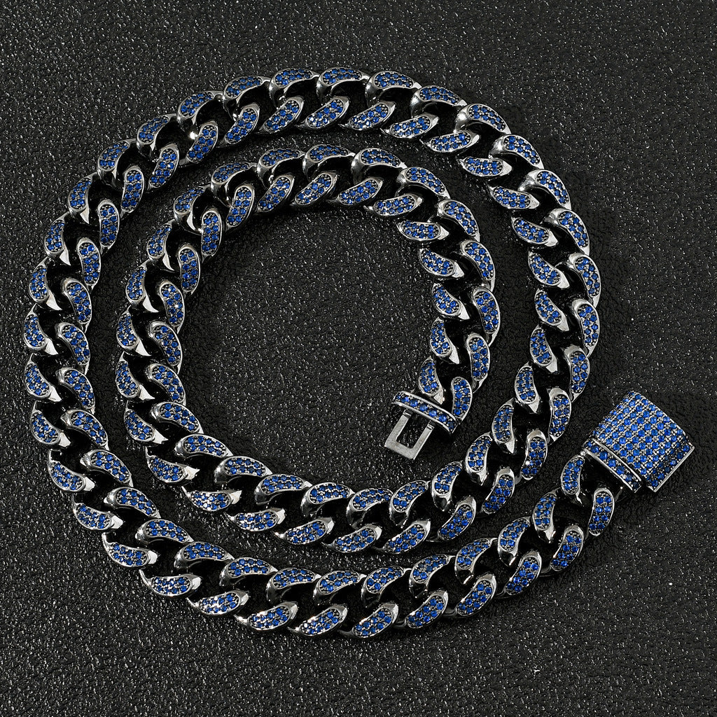 Hip Hop Cuban Link Cubic Zirconia Necklace for Men