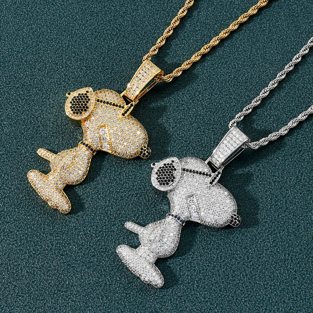 Hip Hop Fashion Cubic Zirconia Pendant Necklace for Men and Women
