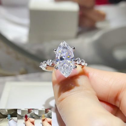Marquise Moissanite Ring for Women, 3 Carat & 5 Carat Statement Engagement Style Ring