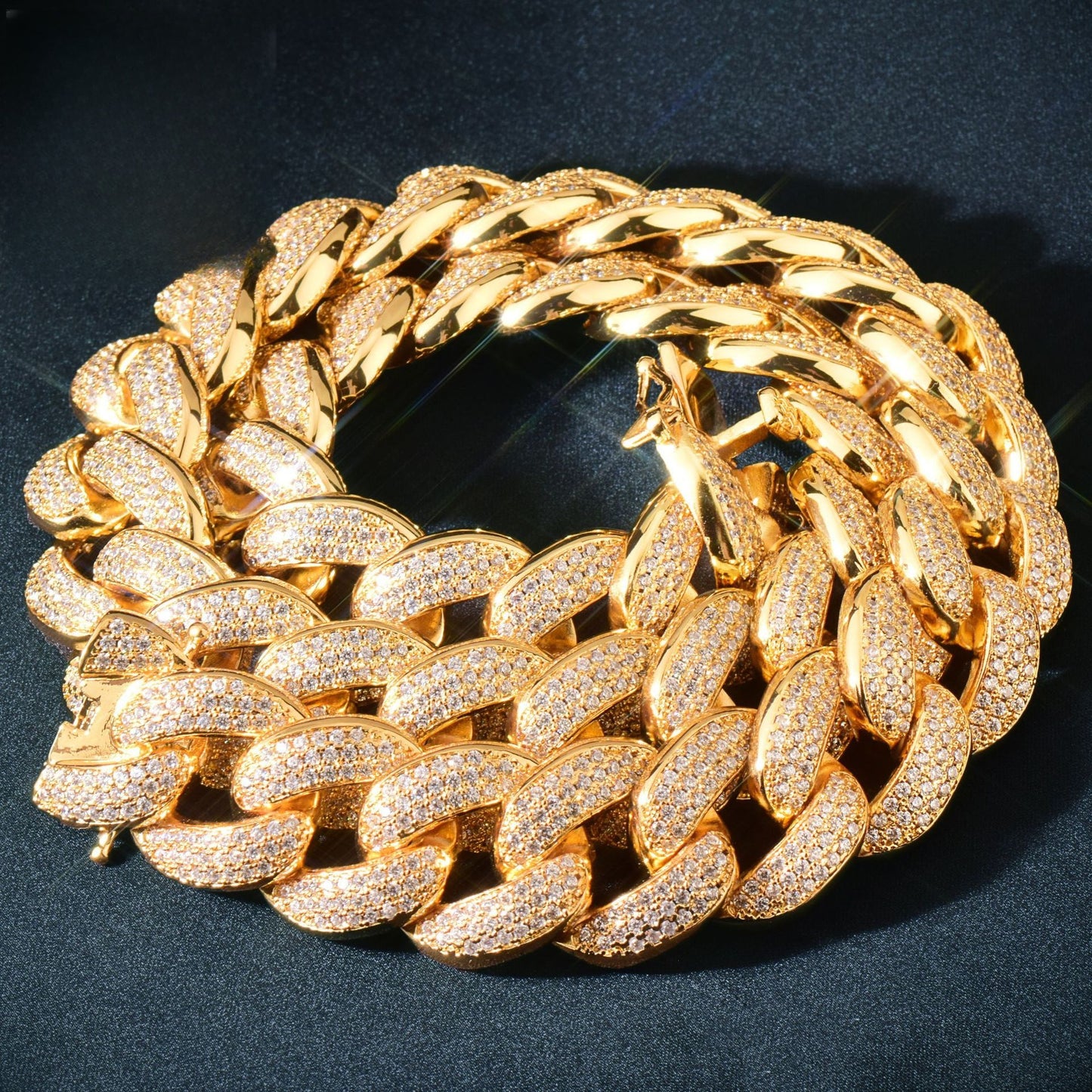 Iced Out Cuban Chain Set