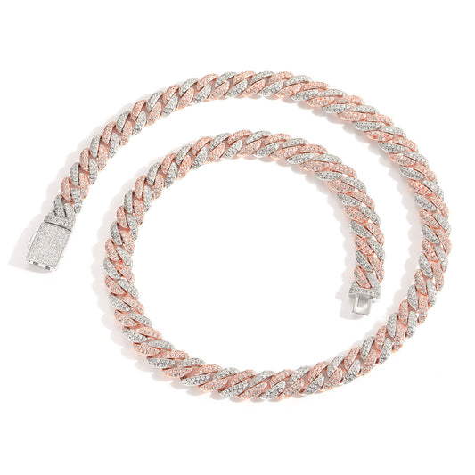 Hip Hop Cuban Link Cubic Zirconia Necklace for Men
