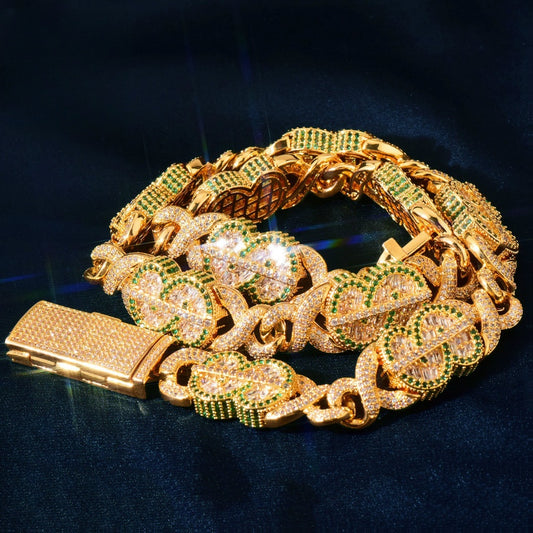 Iced Out Clover Chain Necklace