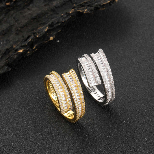 Hip Hop Fashion Cubic Zirconia Ring for Men and Women