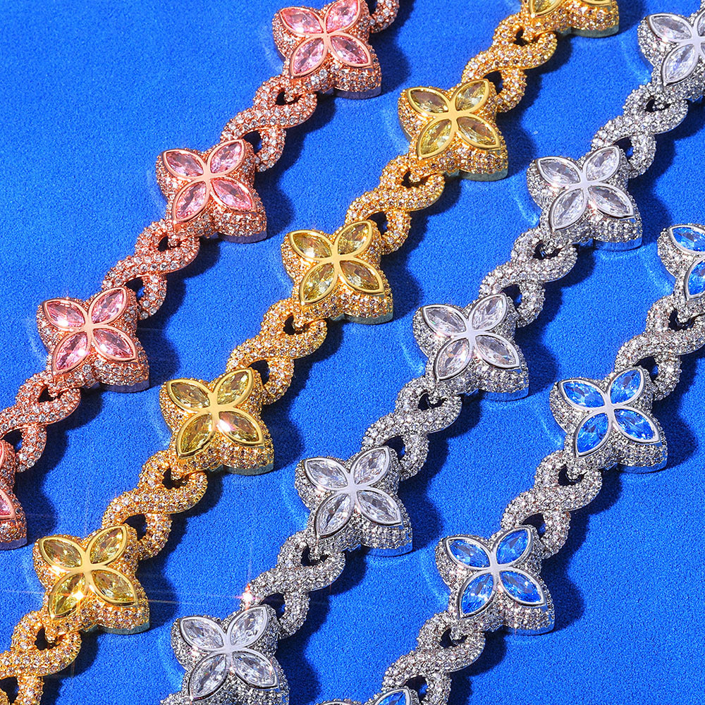 Clover and Infinity CZ Link Copper Necklace or Bracelet - CHA295 product image