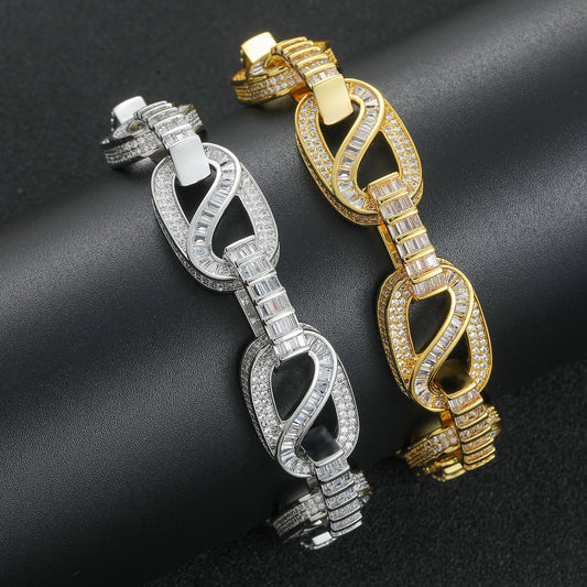Hip Hop Light Luxury Fashion Copper Bracelet for Men