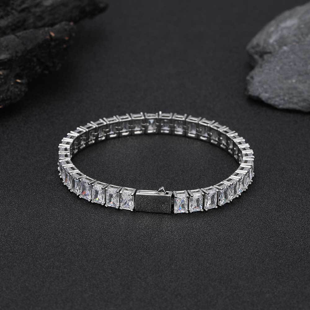 6 mm Rectangular CZ Tennis Copper Bracelet - CHA270 product image