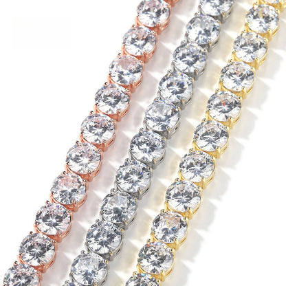Gold silver and rose gold tone 10mm cubic zirconia tennis bracelets