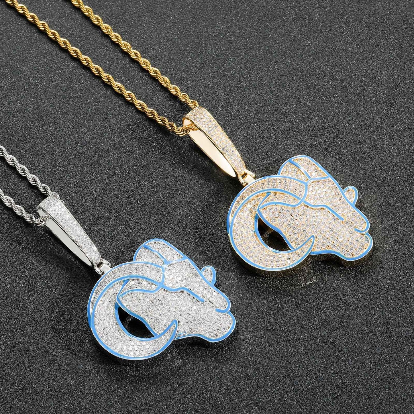 Hip Hop Fashion Cubic Zirconia Pendant Necklace for Men and Women