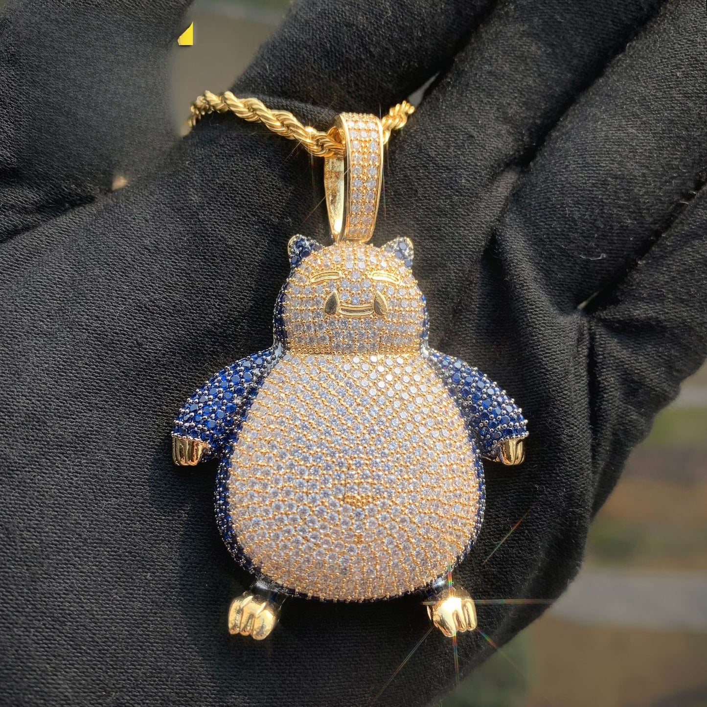 Iced Out Cartoon Pendant Necklace
