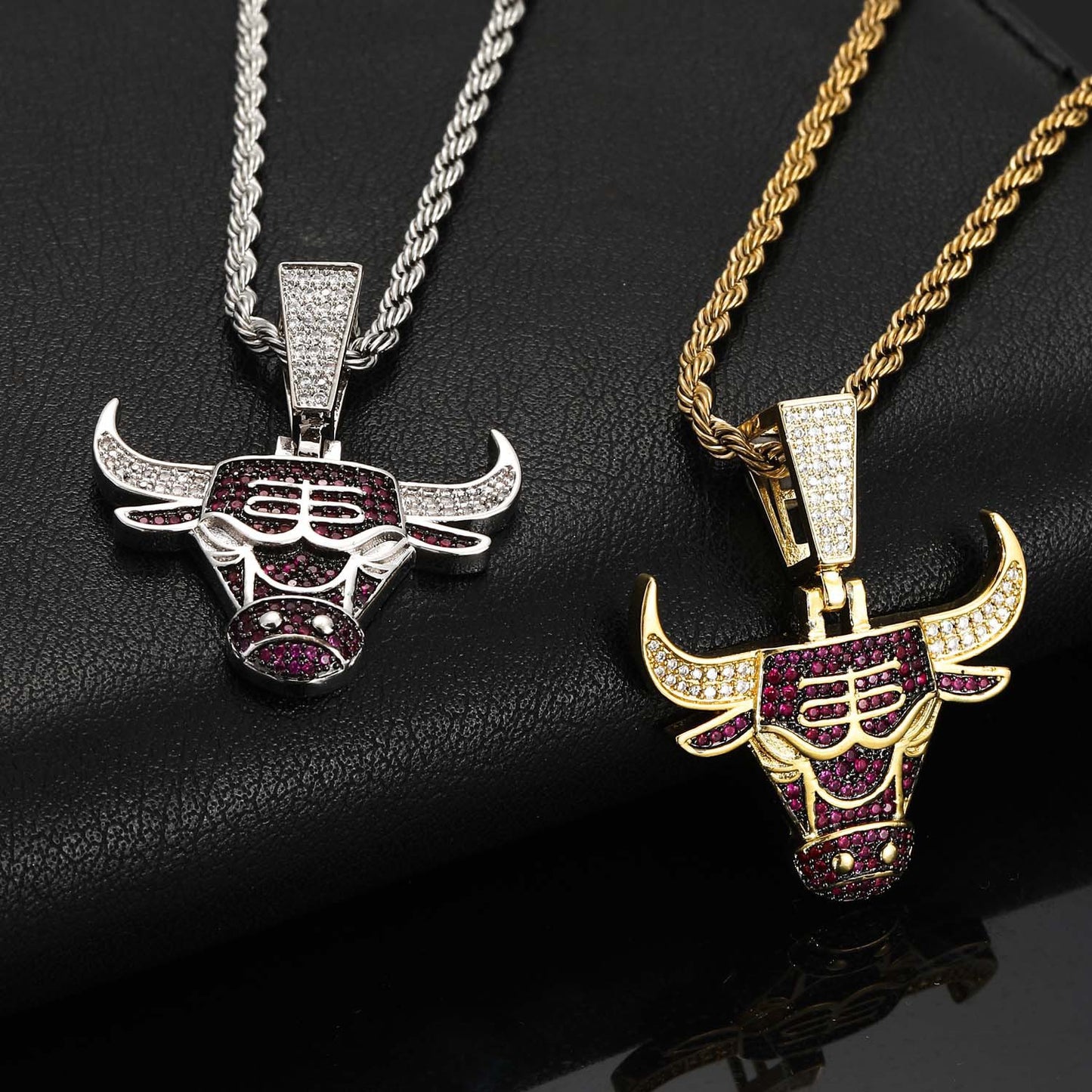 Hip Hop Fashion Cubic Zirconia Pendant Necklace for Men and Women