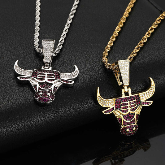 Hip Hop Fashion Cubic Zirconia Pendant Necklace for Men and Women
