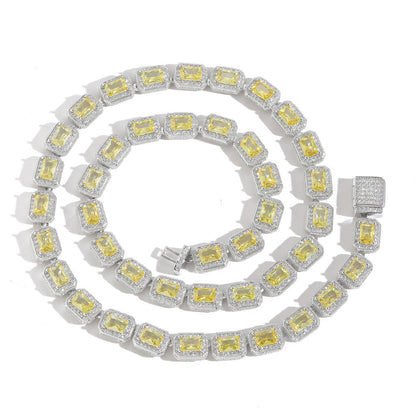Hip Hop Cuban Link Iced Link Cubic Zirconia Necklace for Men and Women