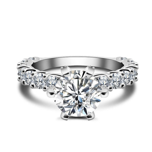 3 Carat Moissanite Halo Ring for Women, Promise Engagement Ring product image